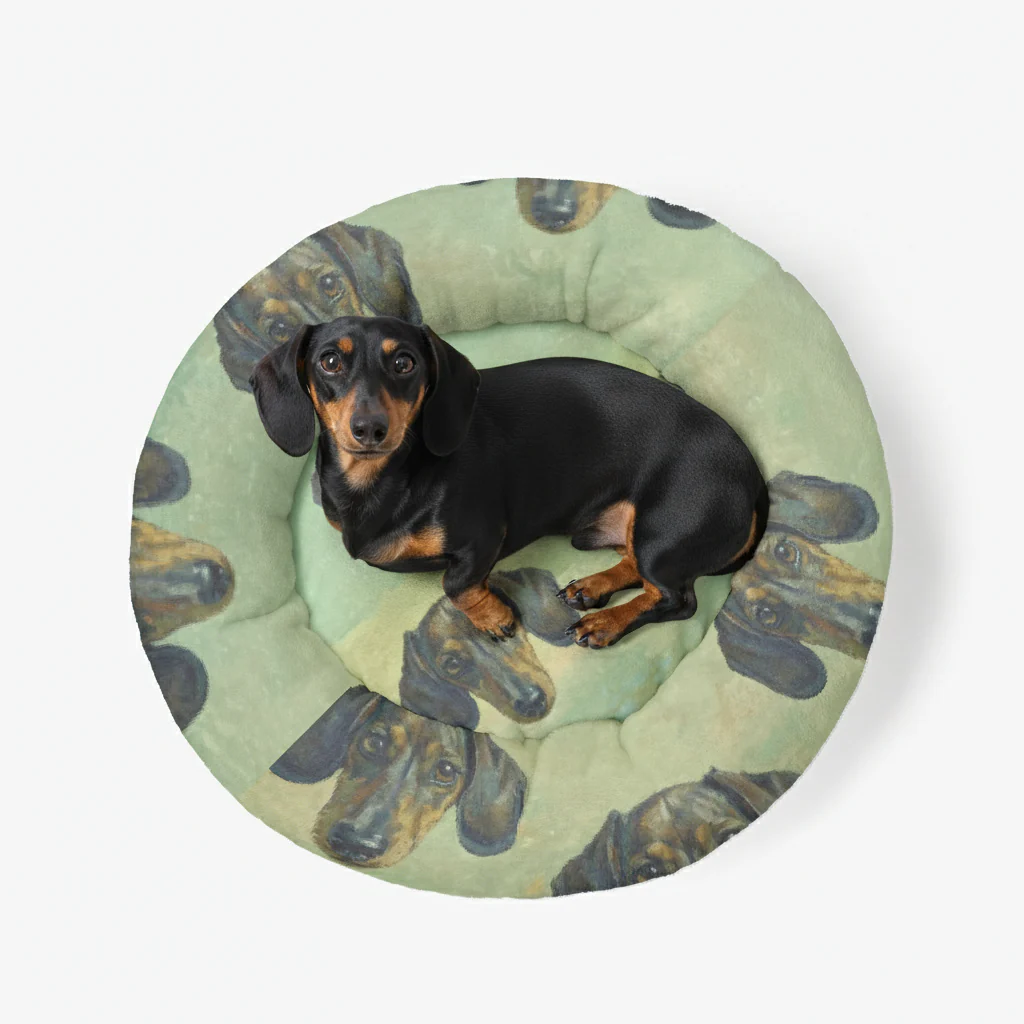 Dash - Personalized Cloud-Comfort Large, Small & Puppy Dachshund Bed | Anti-Anxiety Donut Bed for Dachshunds - Image 3