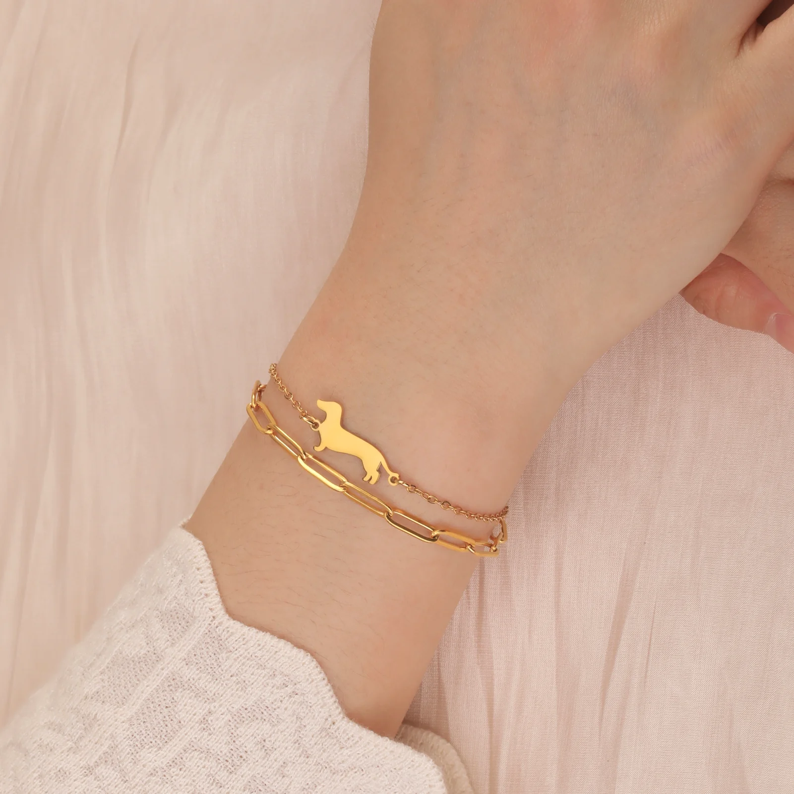 Doxie Charm Bracelet Elegant Jewelry for Doxie Lovers