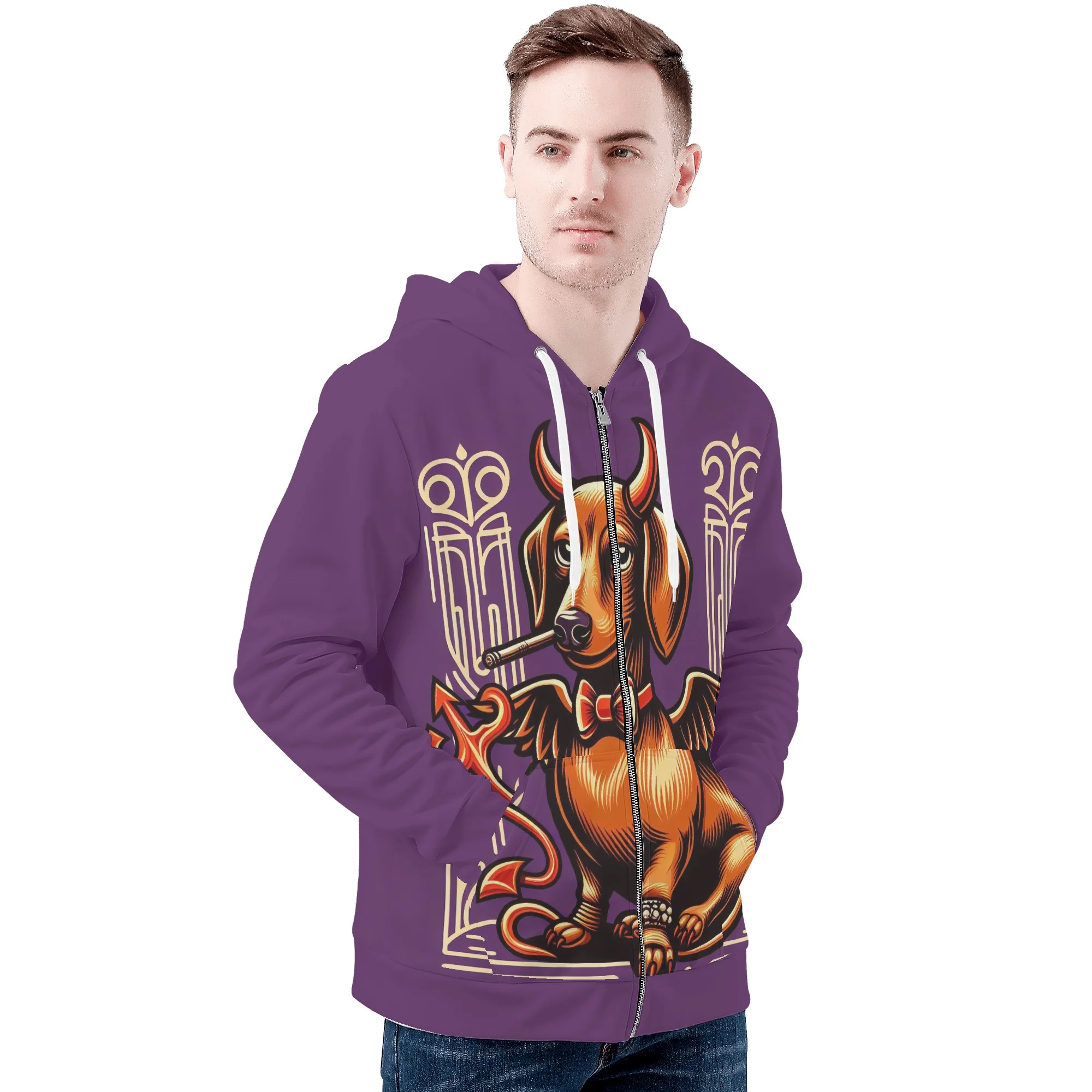 Duke - All Over Print Zip Up Hoodie - Image 4