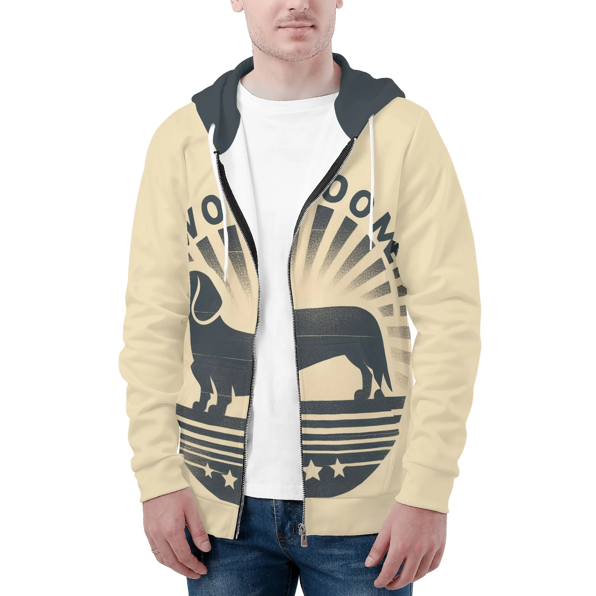Fergus - All Over Print Zip Up Hoodie - Image 3