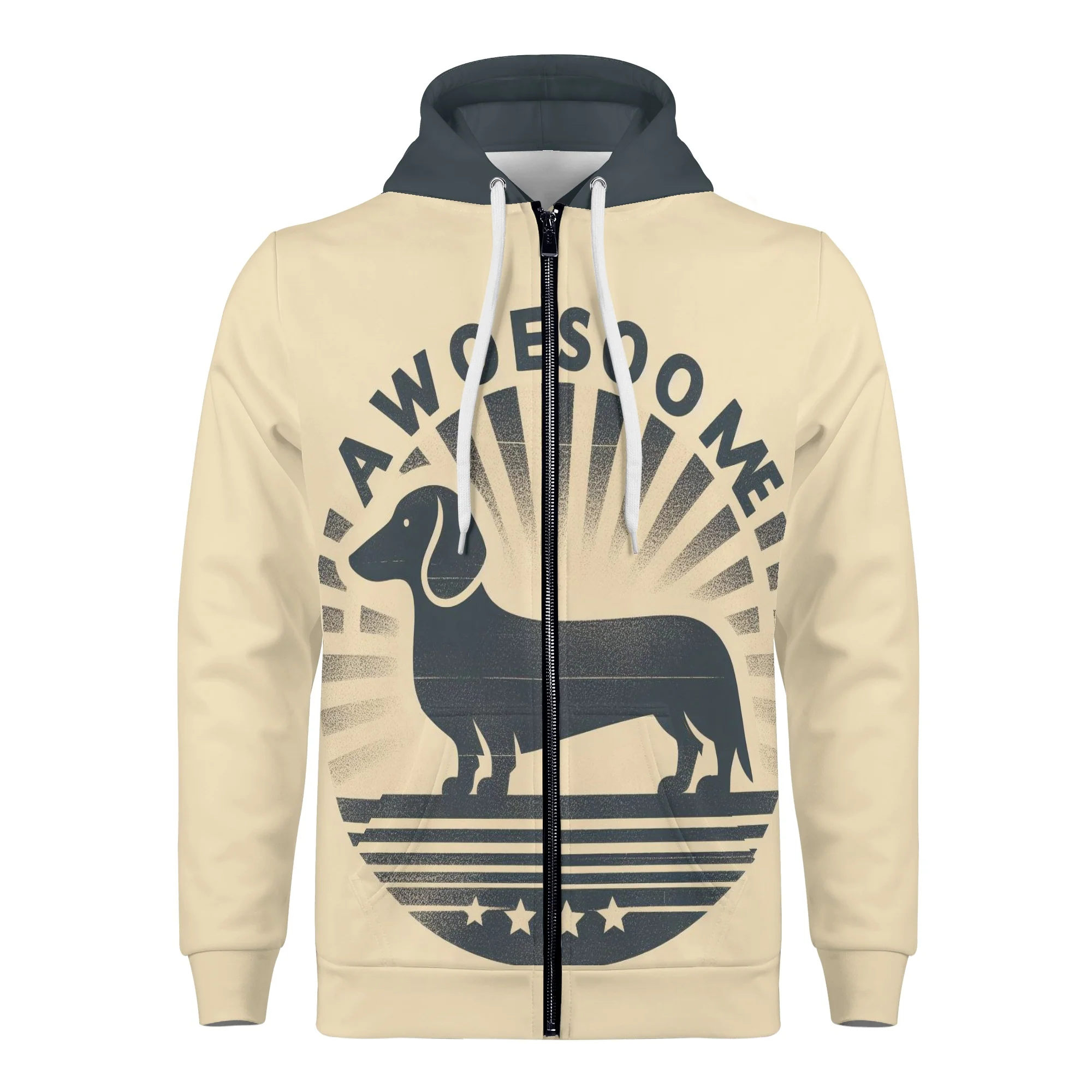 Fergus - All Over Print Zip Up Hoodie - Image 5
