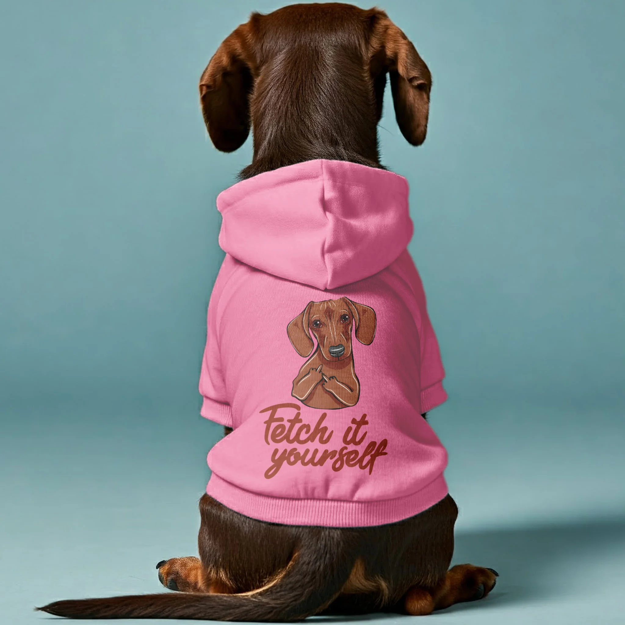 Fetch It Yourself - Personalized Dachshund Hoodies with Funny Quotes – Stylish, Cozy, and Premium 100% Cotton - Image 2