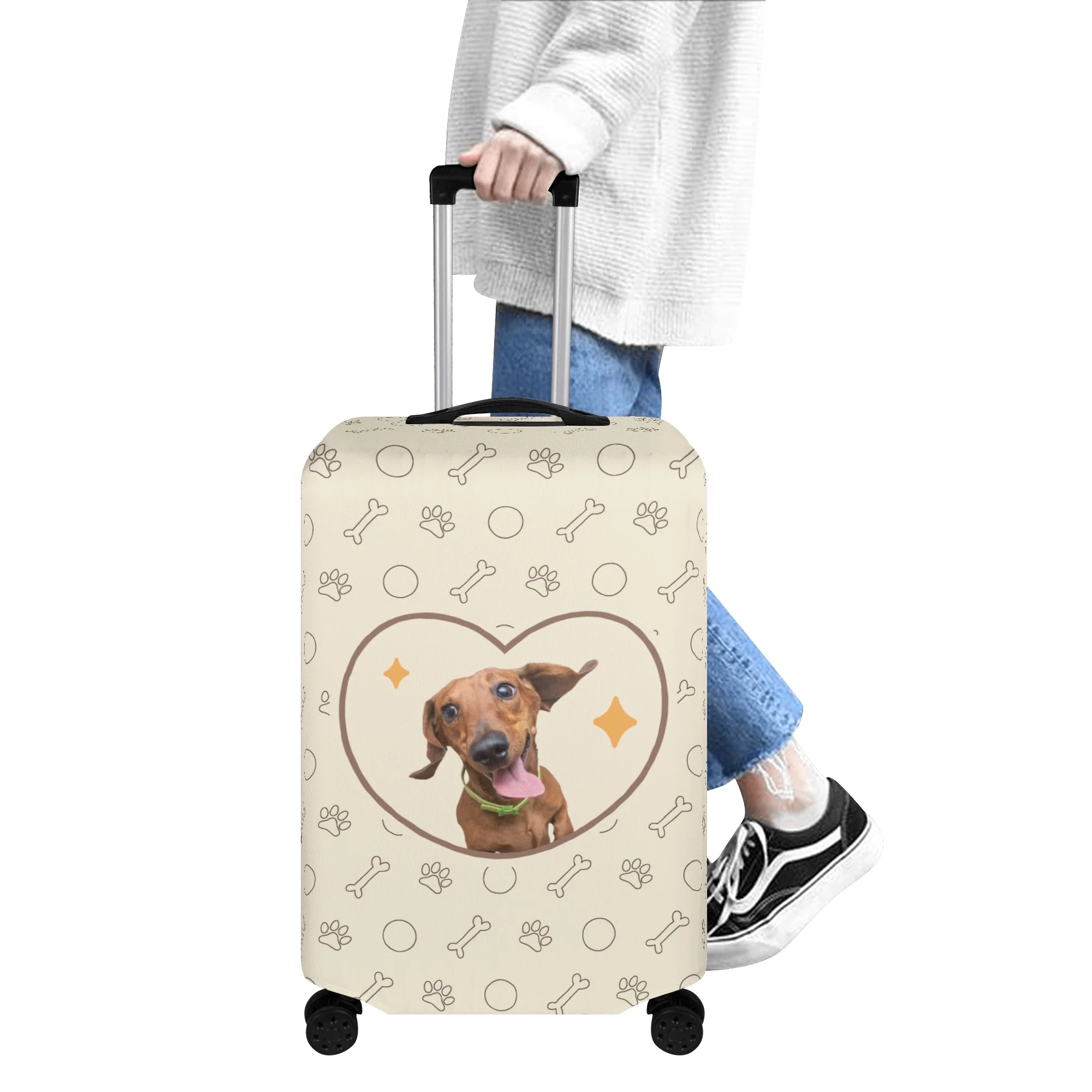 Custom Luggage Cover with Dachshund picture - Image 3