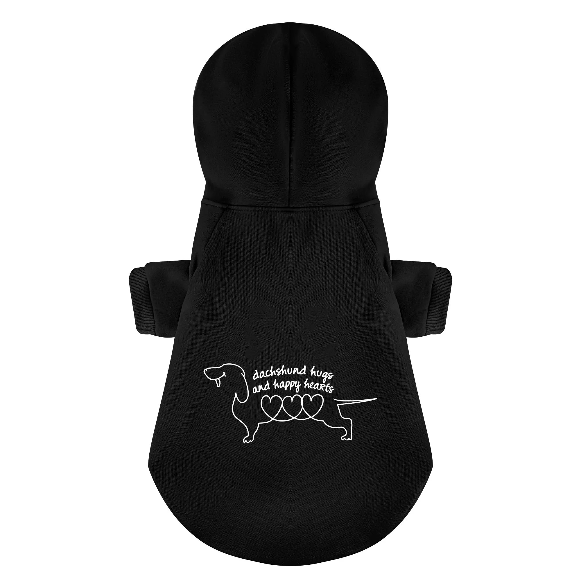 Happy Hearts- Personalized Dachshund Hoodies with Funny Quotes – Stylish, Cozy, and Premium 100% Cotton - Image 4