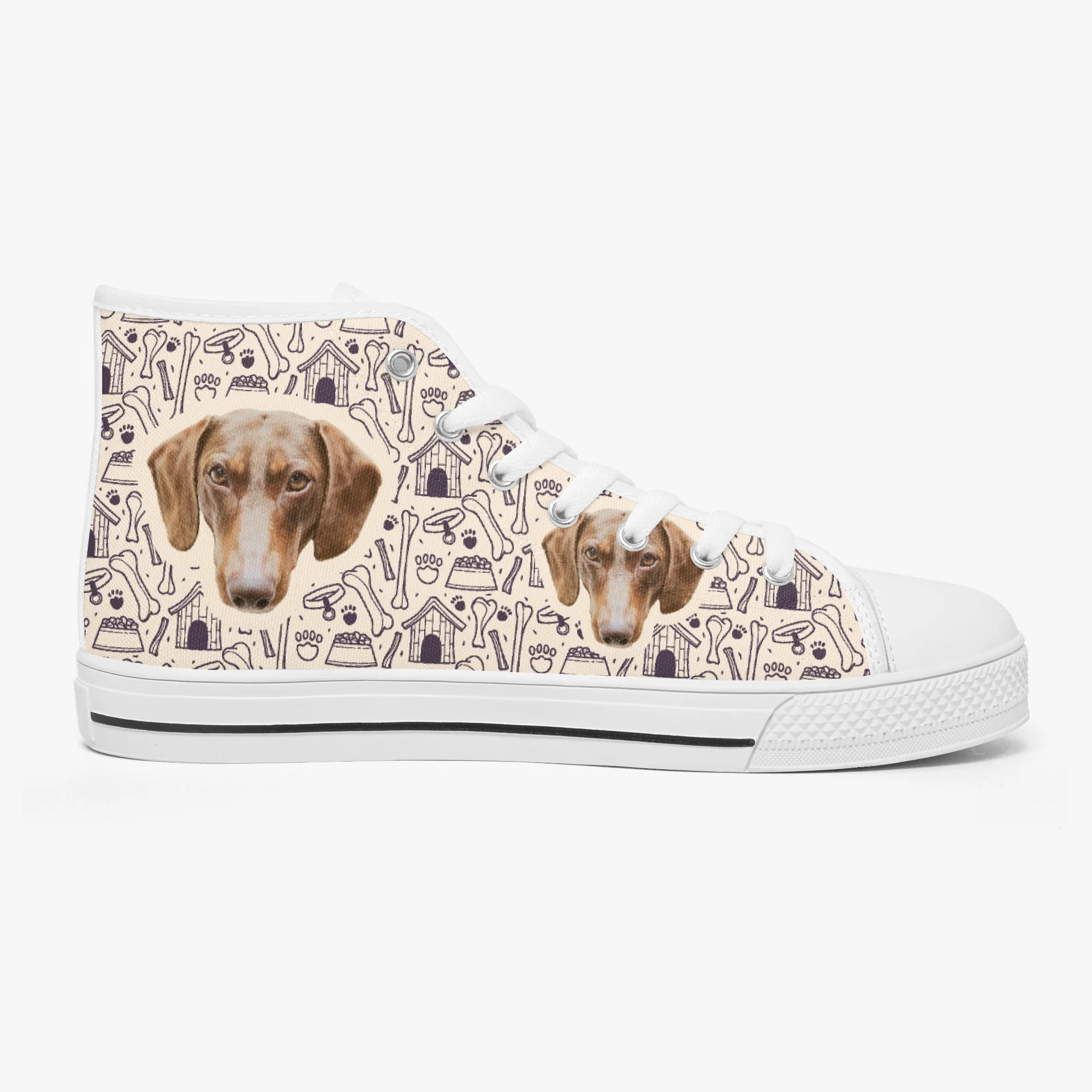 Betty - Personalized Classic High-Top Canvas Shoes - Image 2