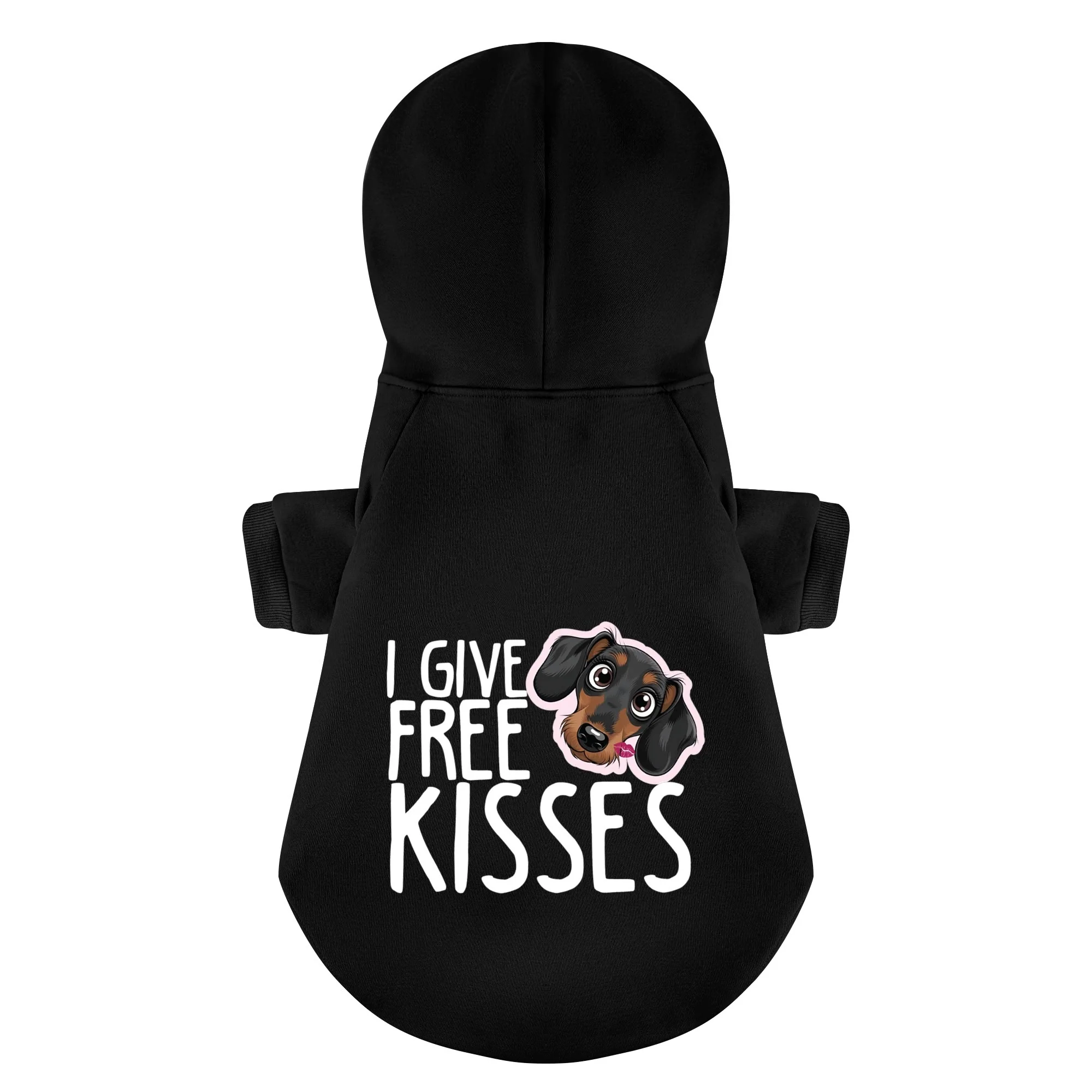 I Give Free Kisses - Personalized Dachshund Hoodies with Funny Quotes – Stylish, Cozy, and Premium 100% Cotton - Image 4