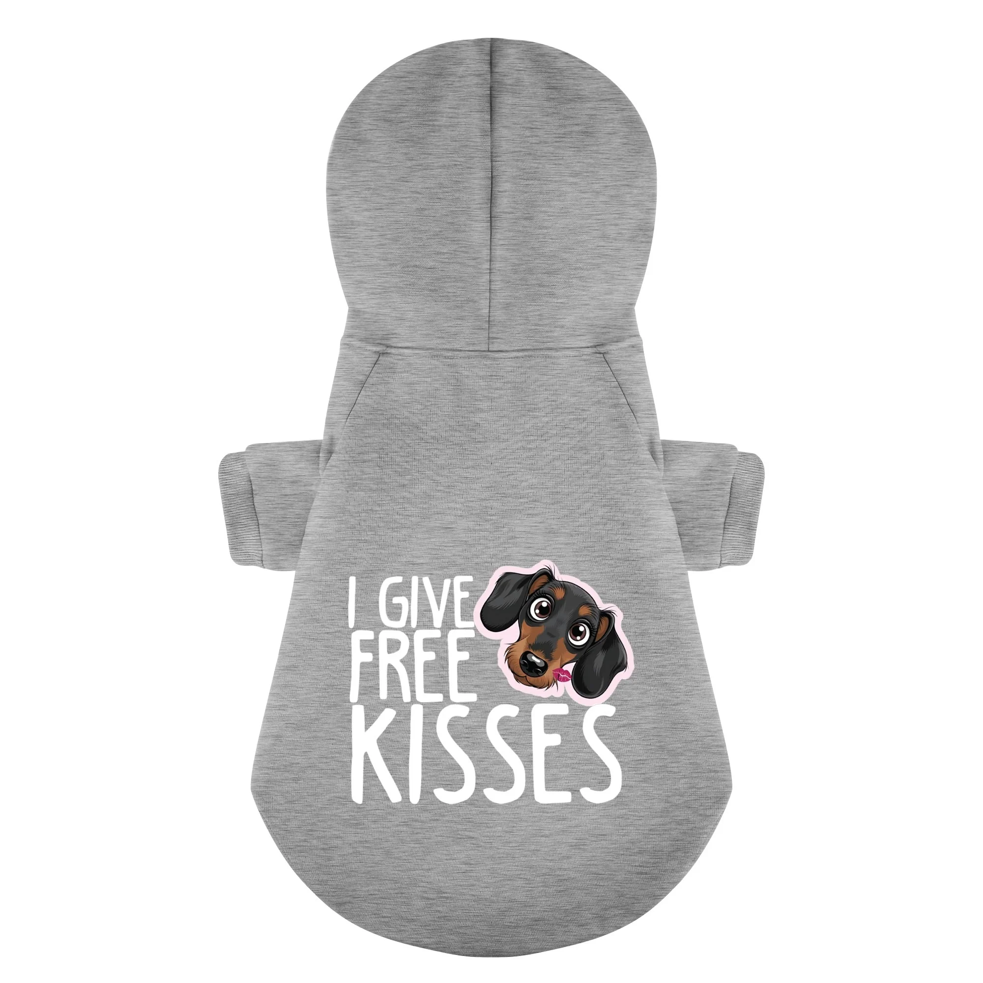 I Give Free Kisses - Personalized Dachshund Hoodies with Funny Quotes – Stylish, Cozy, and Premium 100% Cotton - Image 6