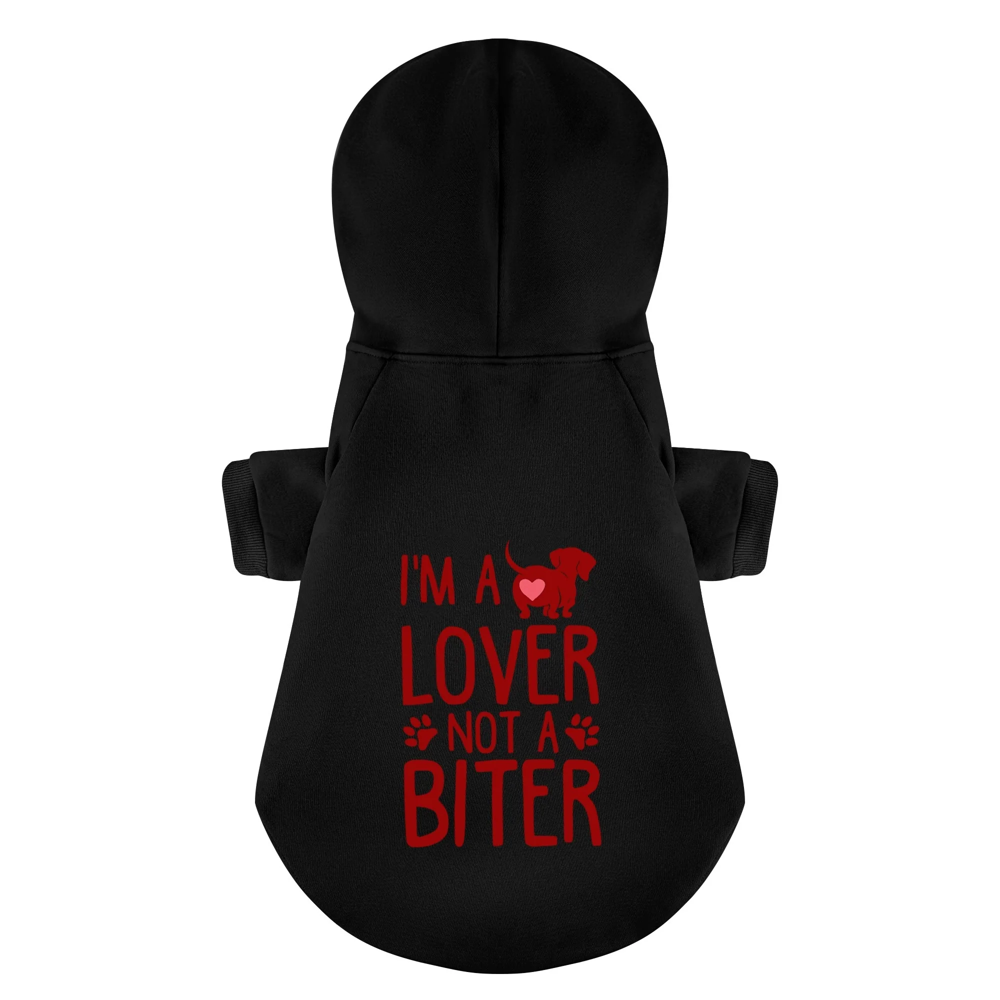 Im a Lover Not a Biter - Personalized Dachshund Hoodies with Funny Quotes – Stylish, Cozy, and Premium 100% Cotton - Image 4