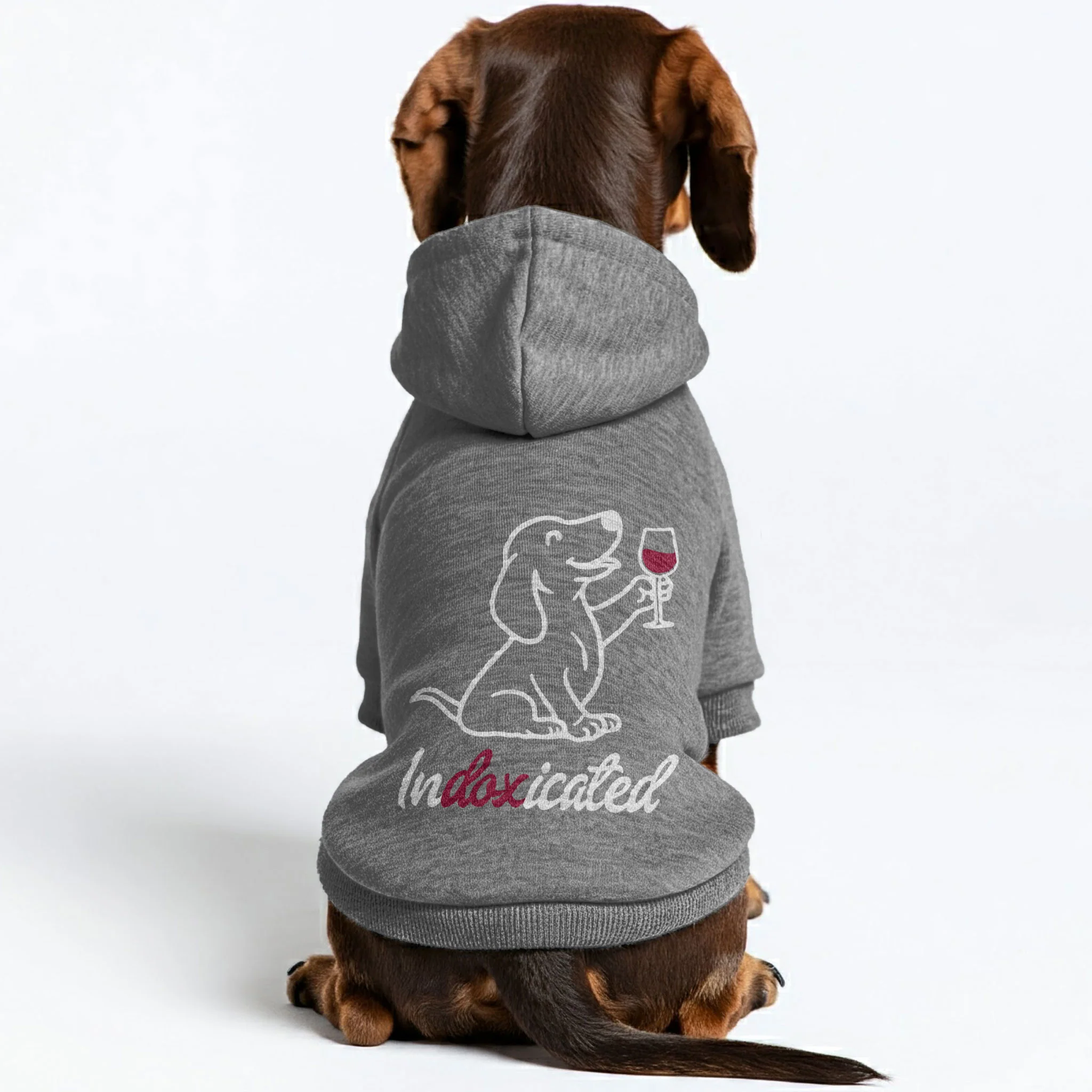 Indoxicated - Personalized Dachshund Hoodies with Funny Quotes – Stylish, Cozy, and Premium 100% Cotton - Image 3