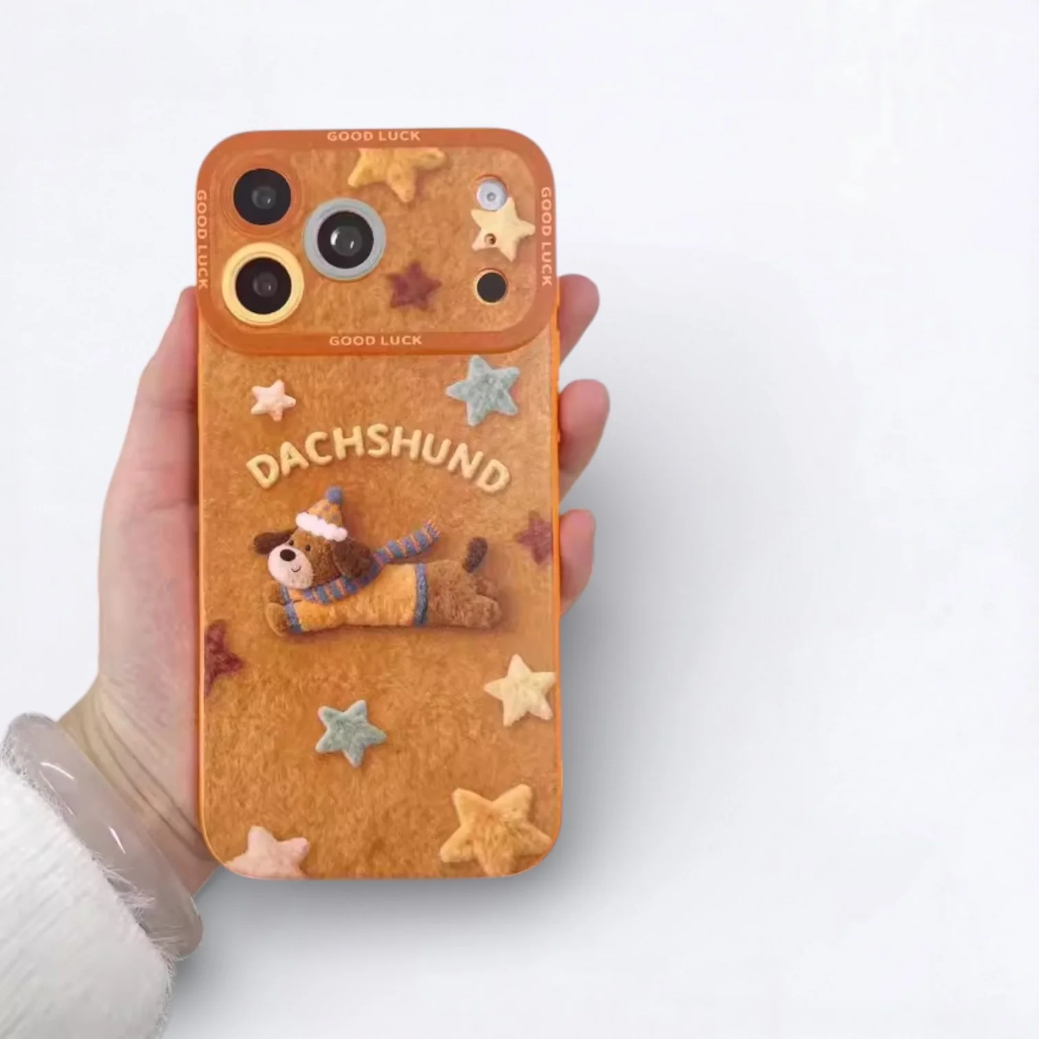 Dachsy Dachshund Plush iPhone Case – Full-Coverage Anti-Drop Silicone Case with Lanyard - Image 9