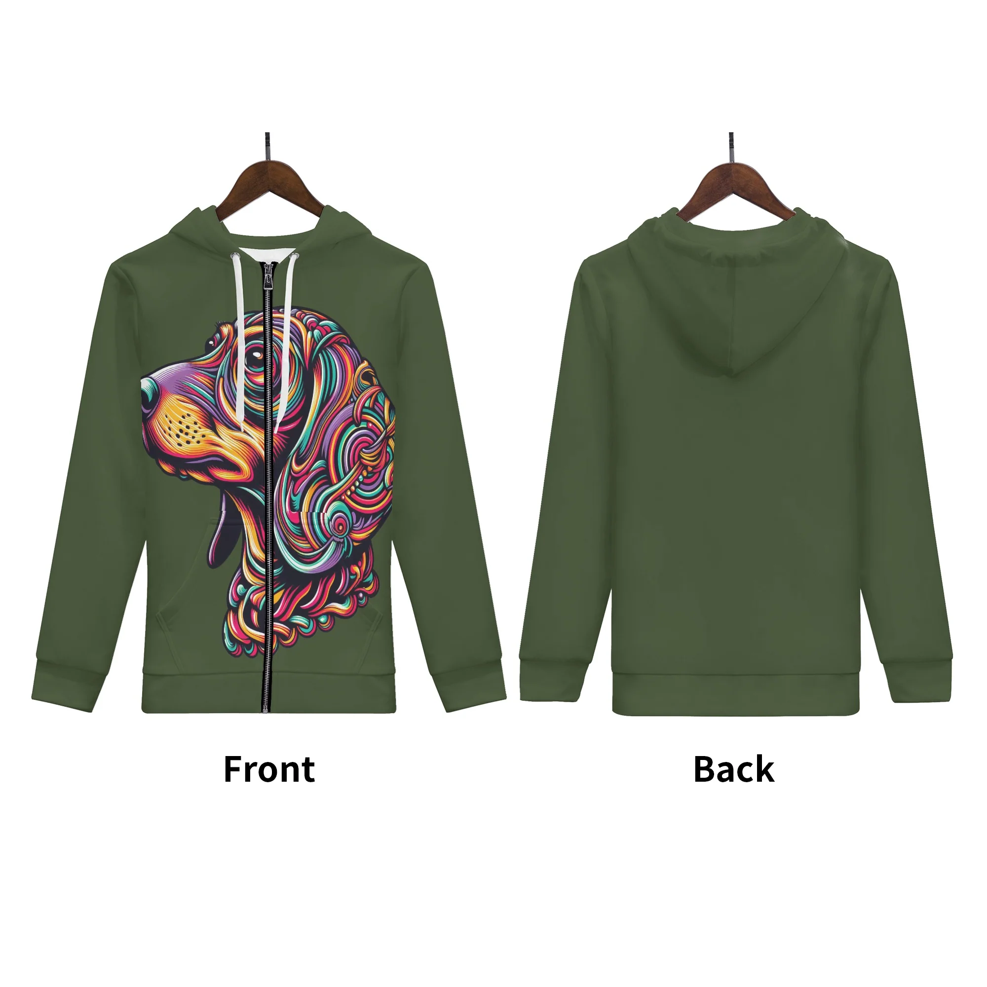 King - All Over Print Zip Up Hoodie - Image 9