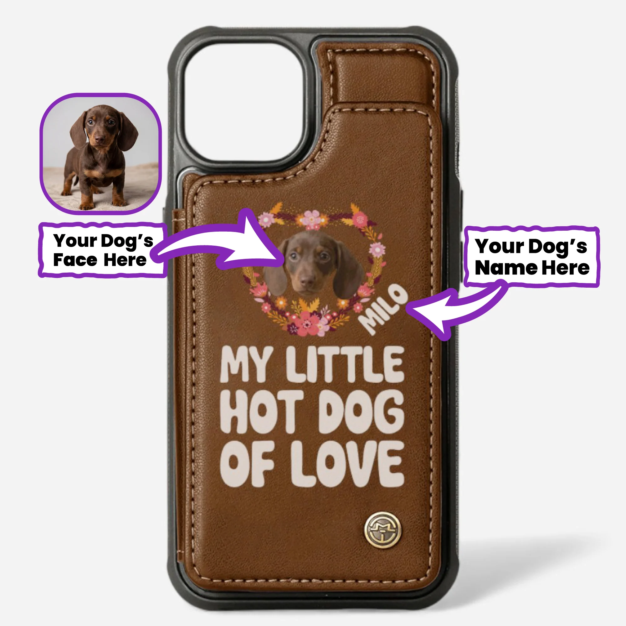 Hanker - Personalized Leather Wallet Case for for iPhone & Samsung