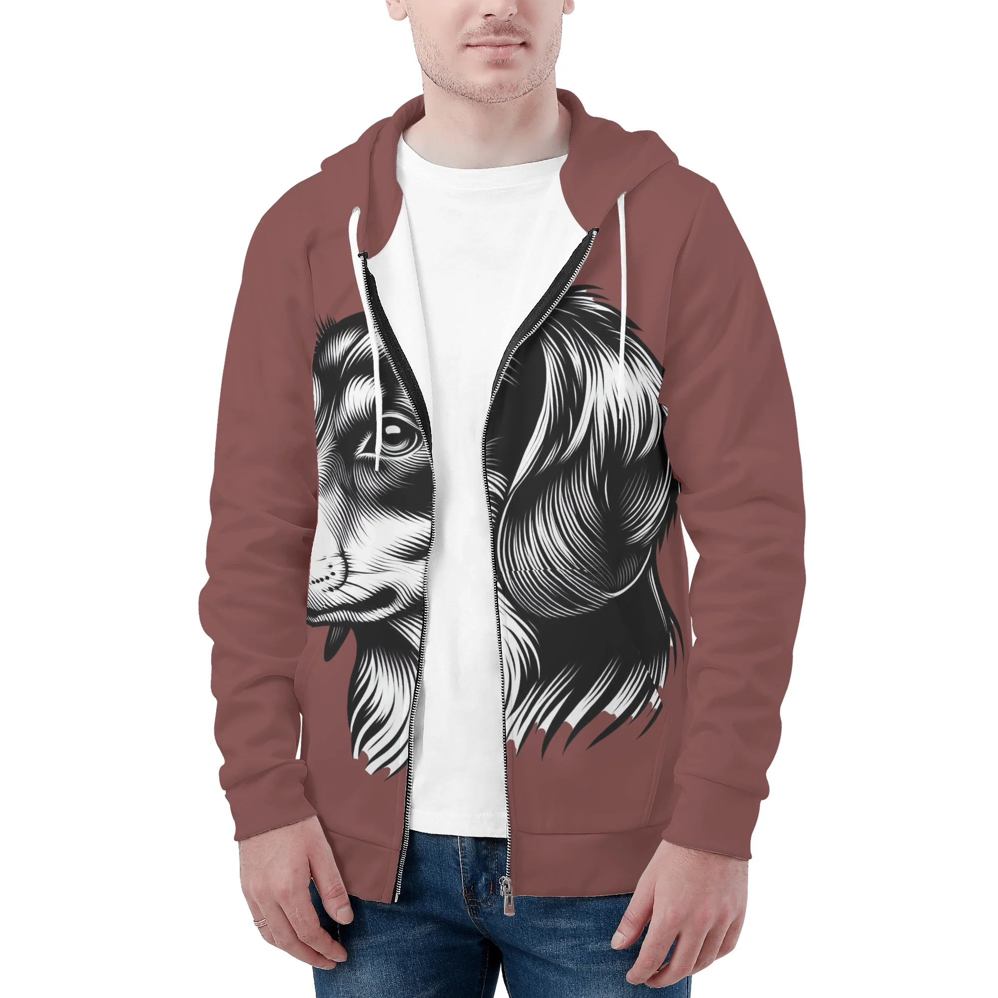 Lillian - All Over Print Zip Up Hoodie - Image 3