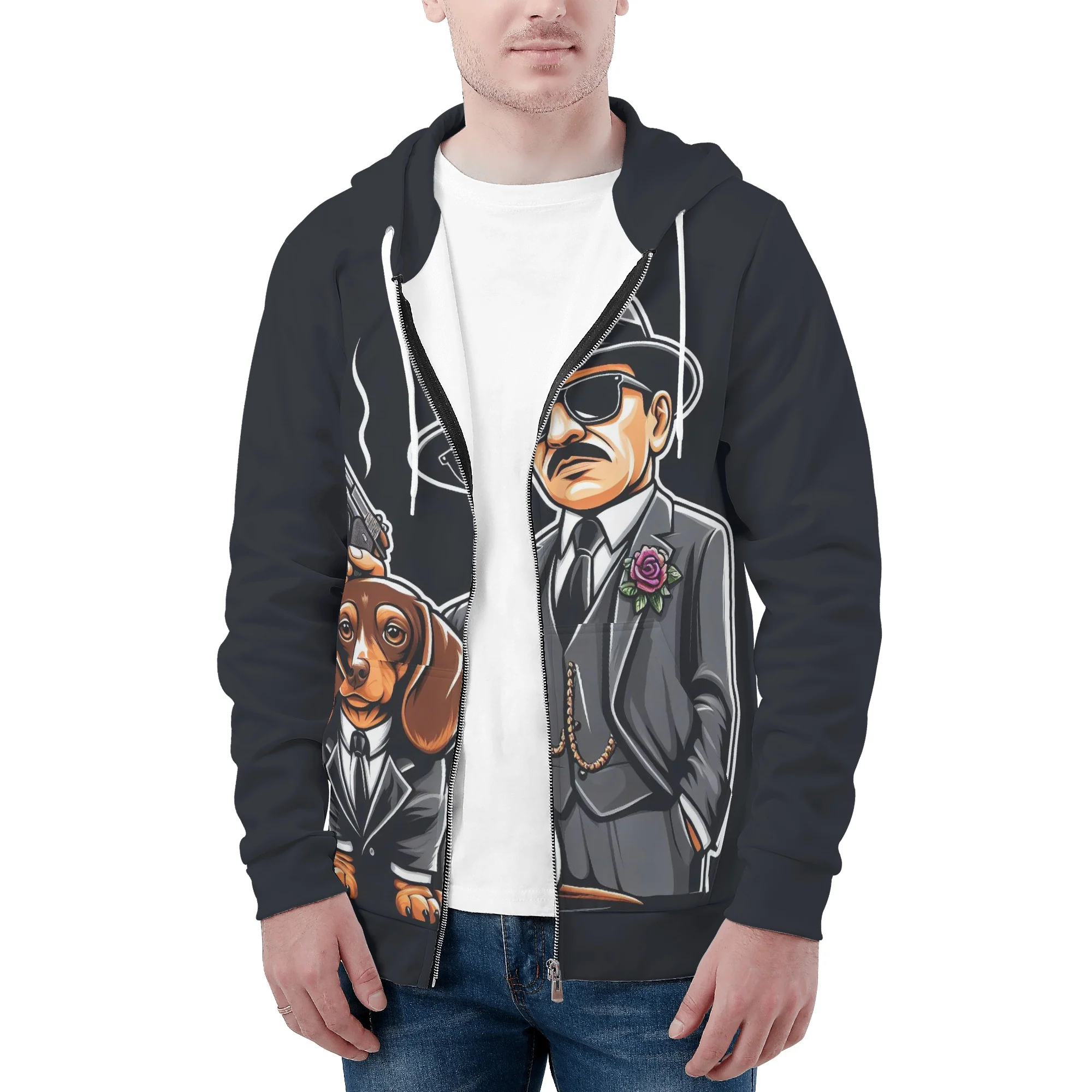 Lucy - All Over Print Zip Up Hoodie - Image 3