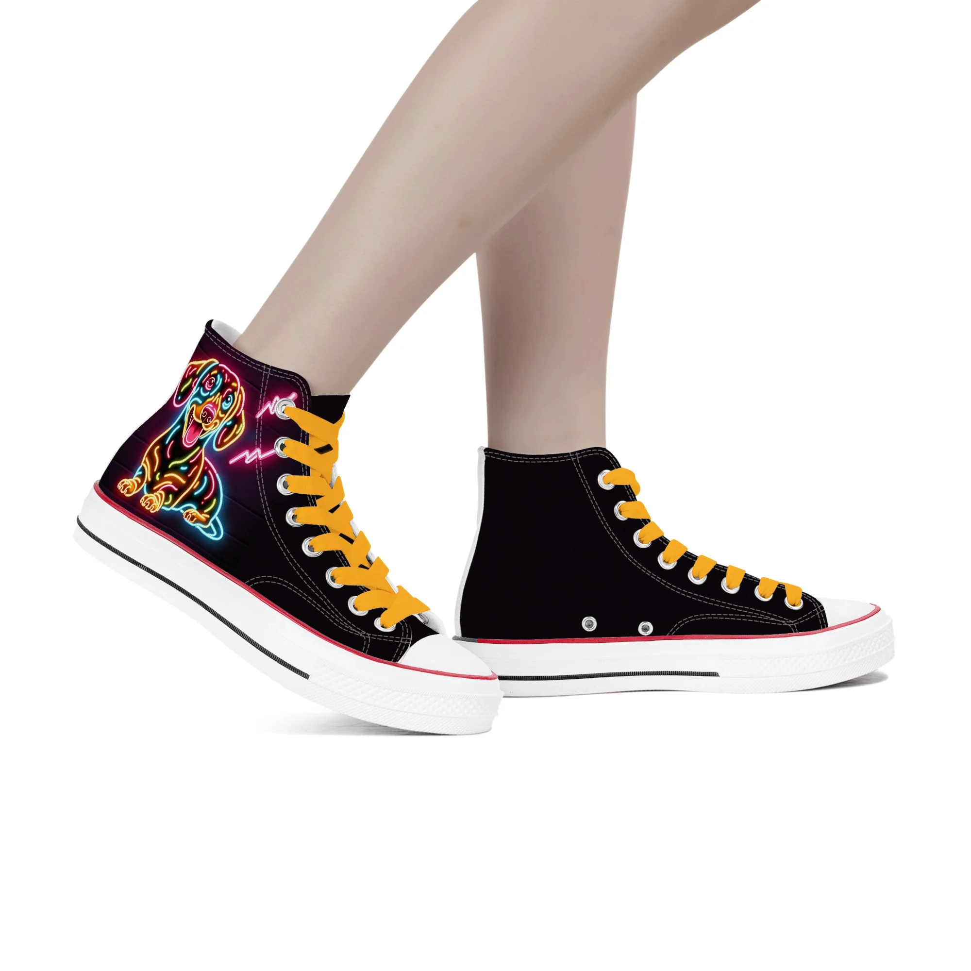 Malbec - Classic High Top Canvas Shoes - Image 8