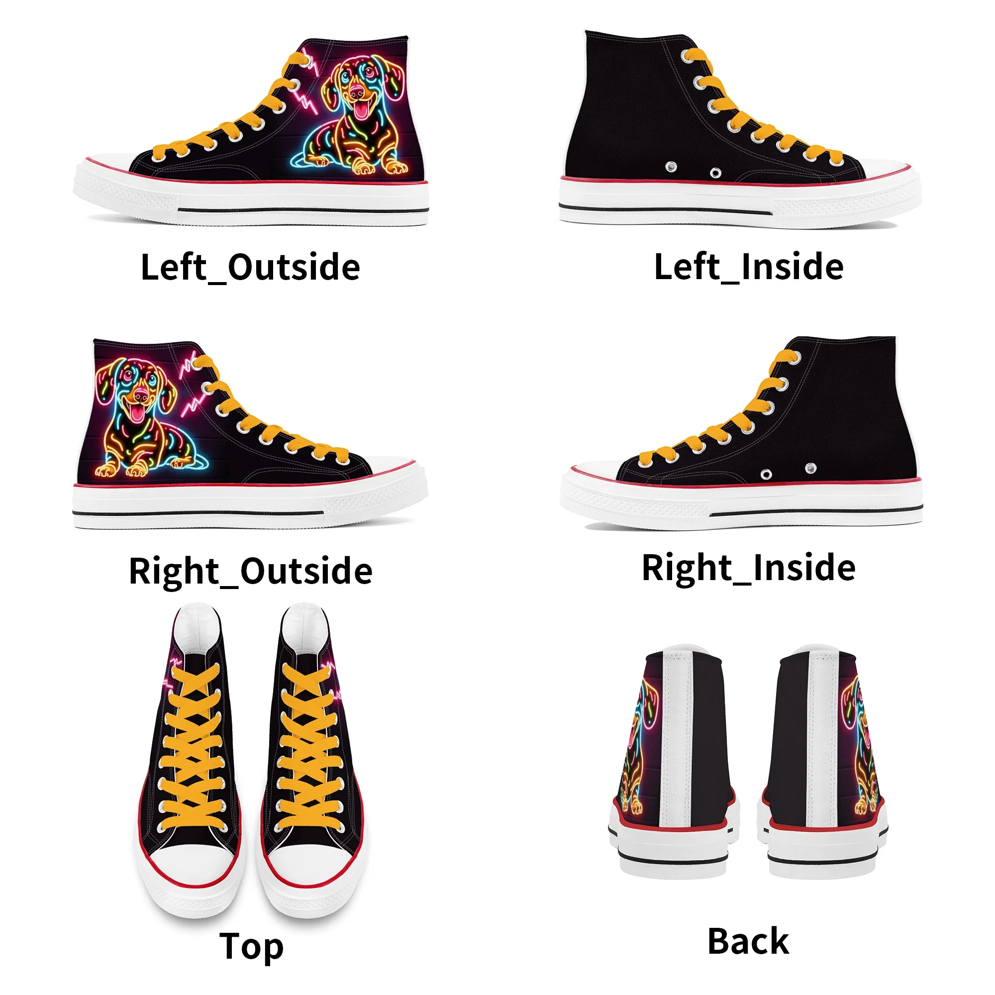 Malbec - Classic High Top Canvas Shoes - Image 9