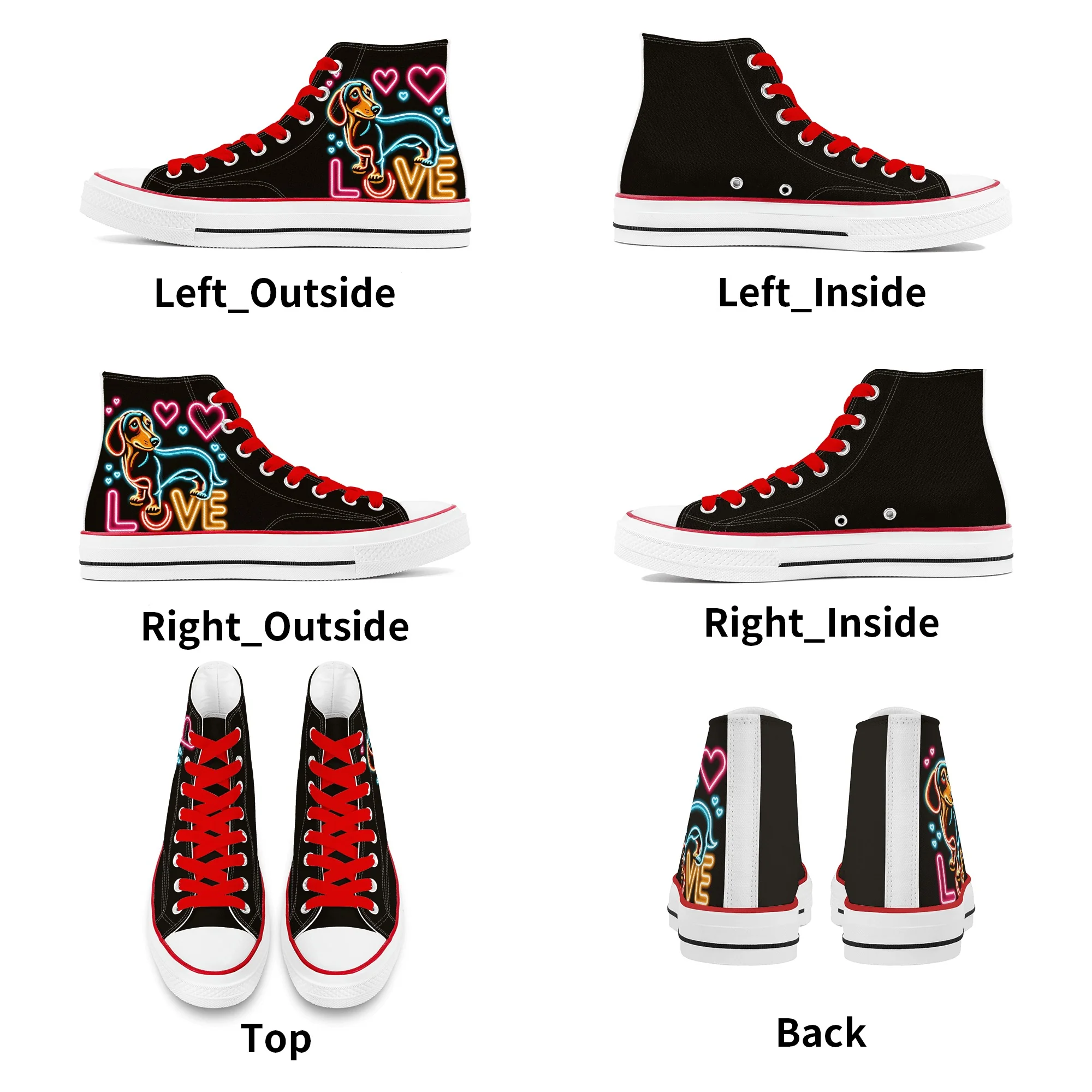 Navy - Classic High Top Canvas Shoes - Image 9