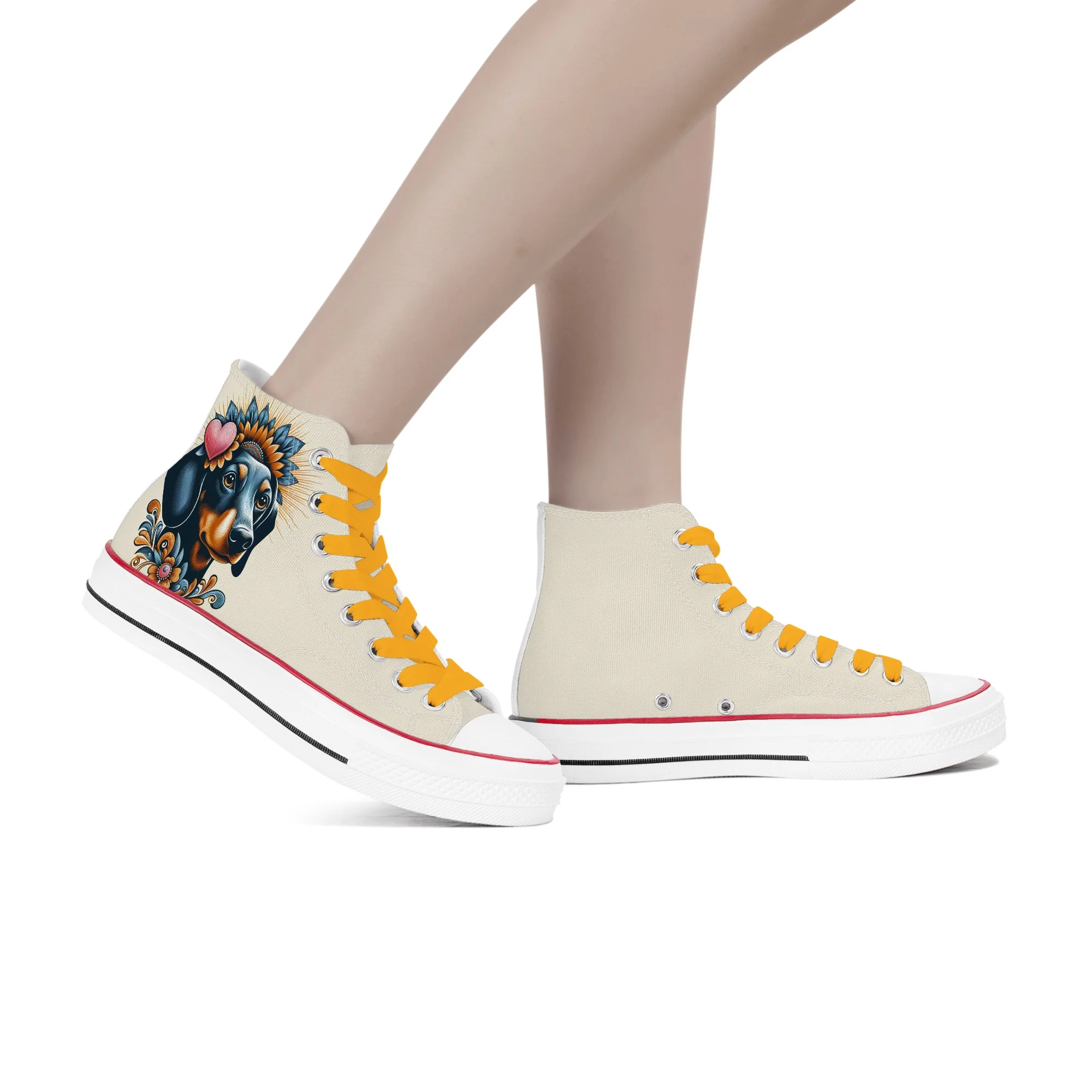 Paisley - Classic High Top Canvas Shoes - Image 8