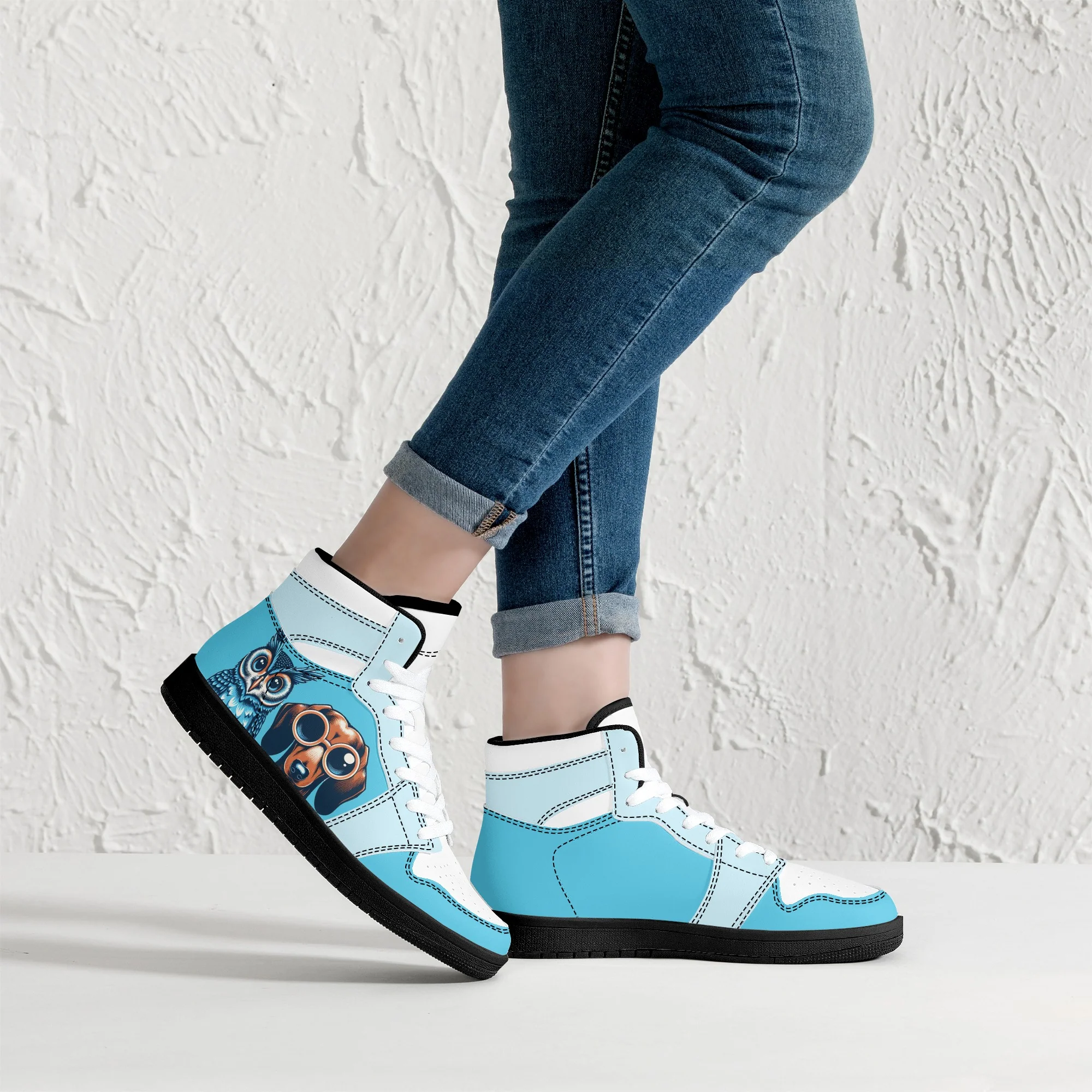 Paisley - High Top Leather Sneakers - Image 8