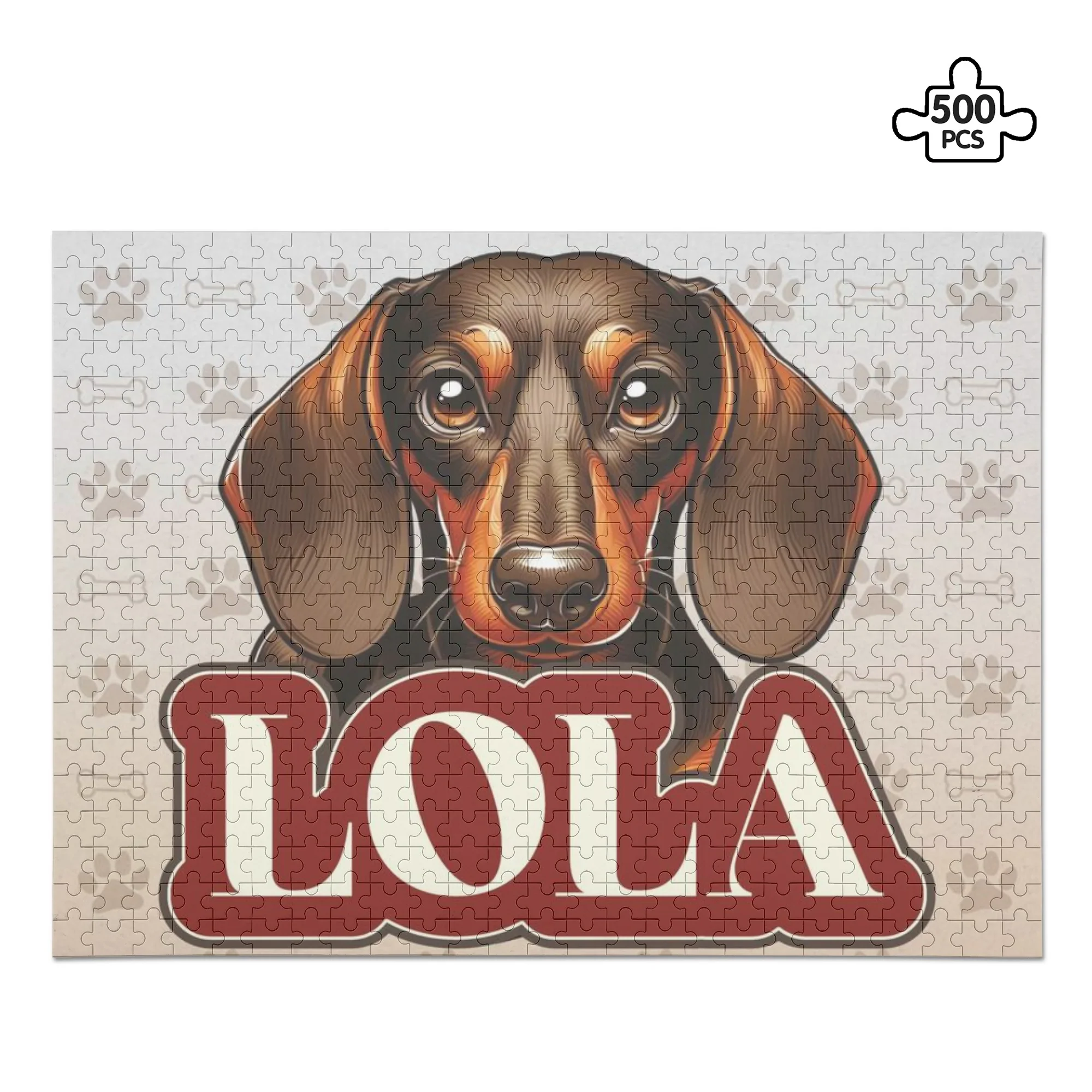 Personalized Puzzle with Dachshund Name - Puzzle - Image 2