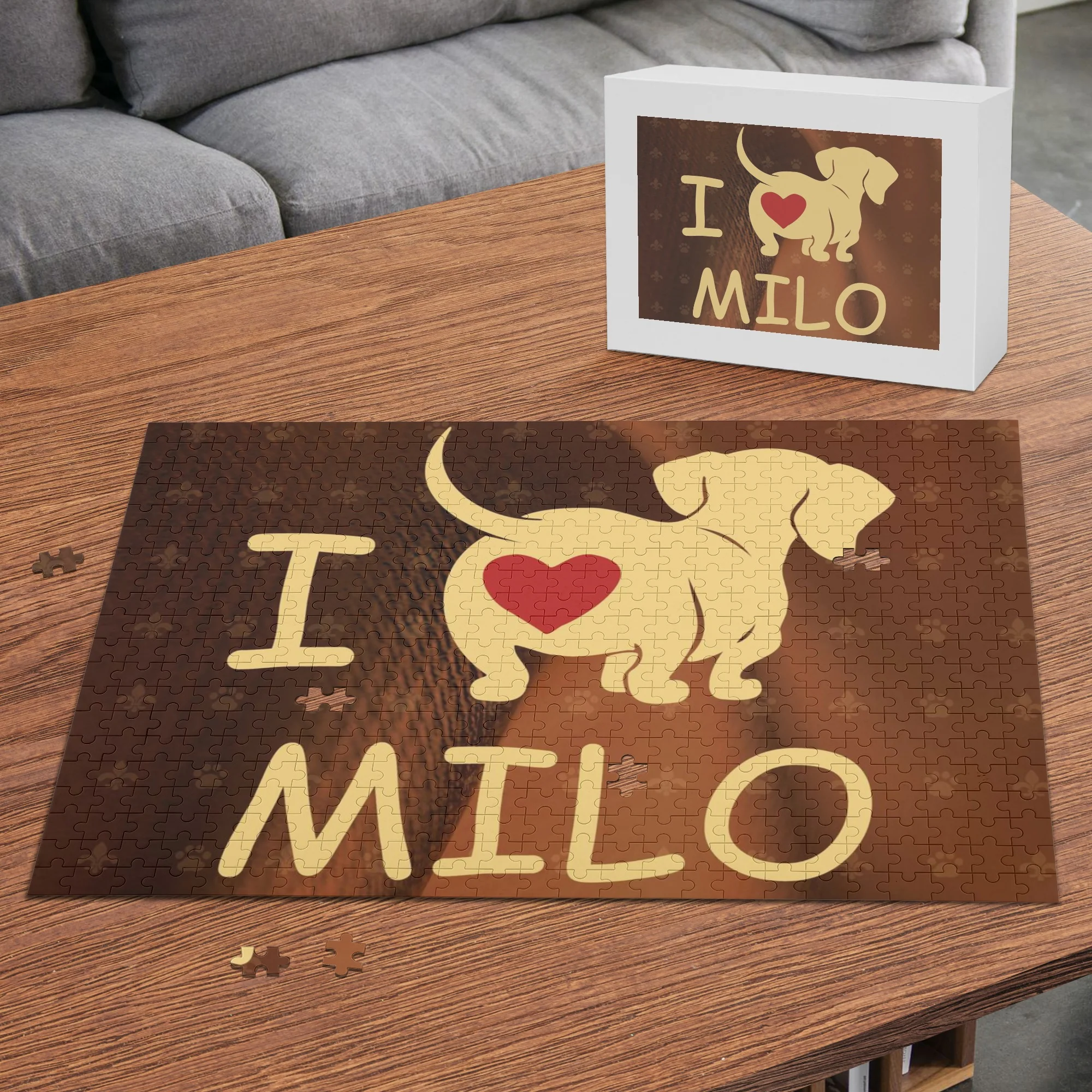 Personalized Puzzle with Dachshund Name - Puzzle