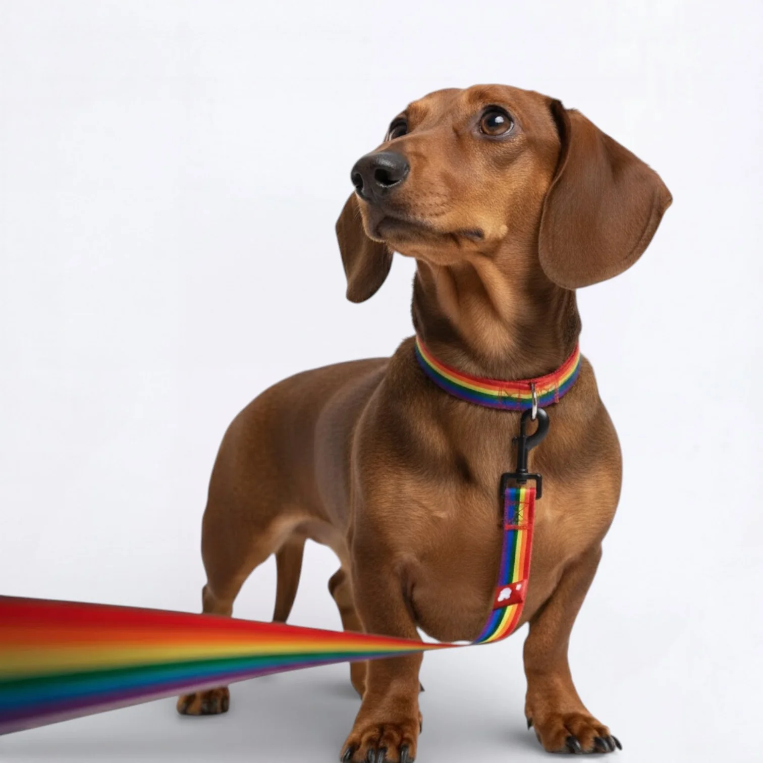 SerapBull Dachshund Rainbow Stripe Collar Leash Set – Adjustable Nylon Dog Walking Gear - Image 7