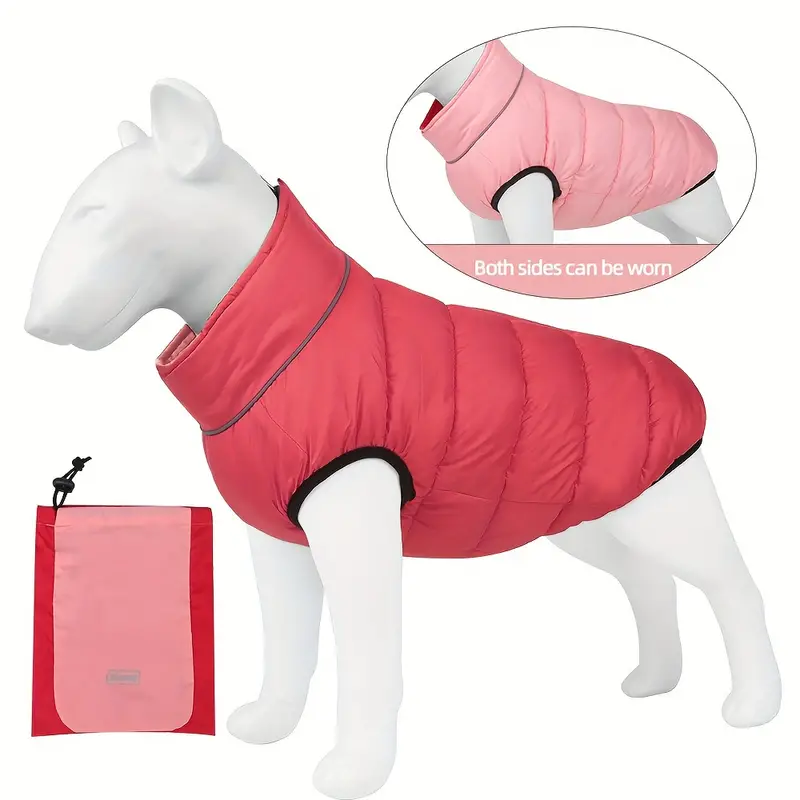 Reflective Dachshund Padded Jacket – Double-Sided Waterproof and Cotton Lined - Image 2