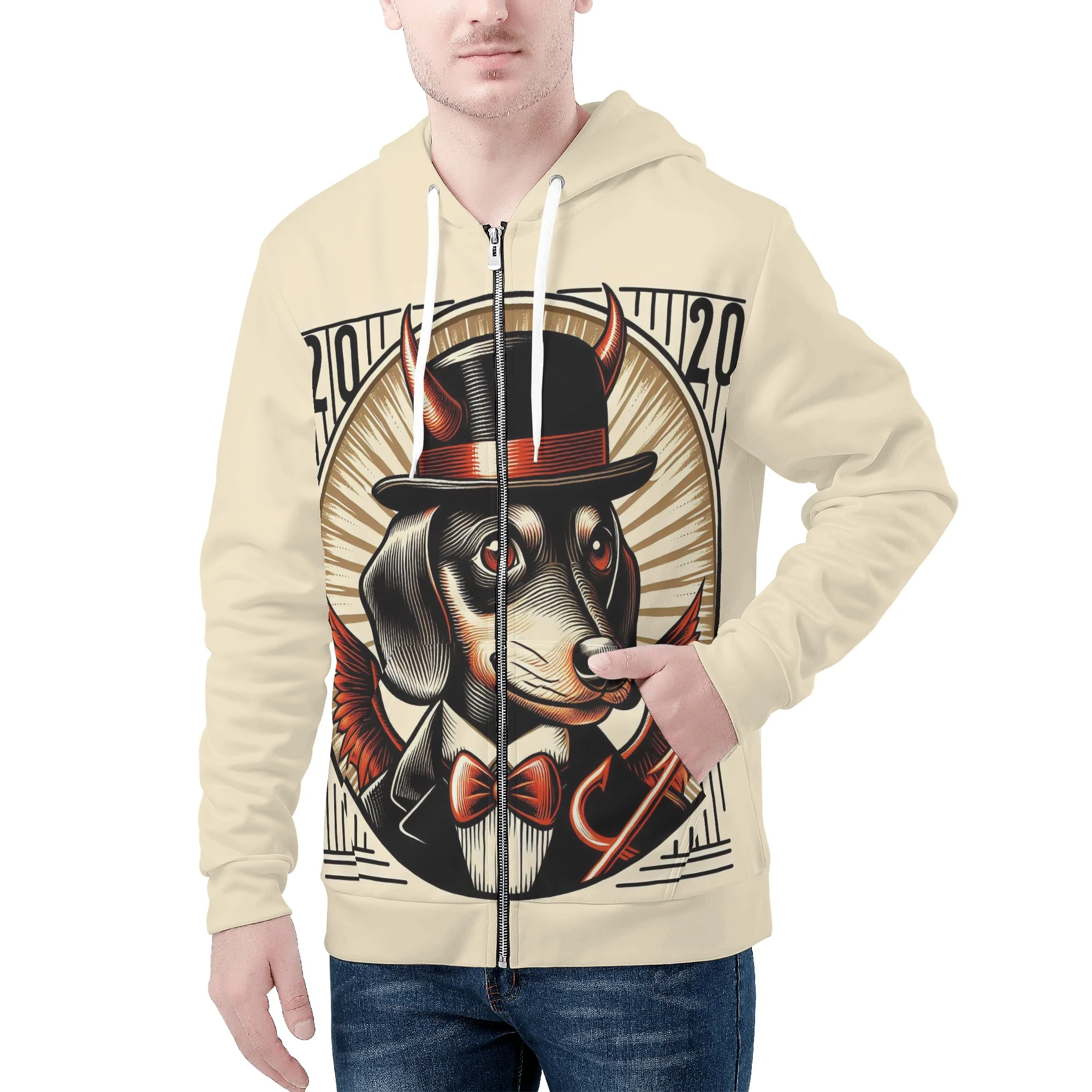 Ruby - All Over Print Zip Up Hoodie