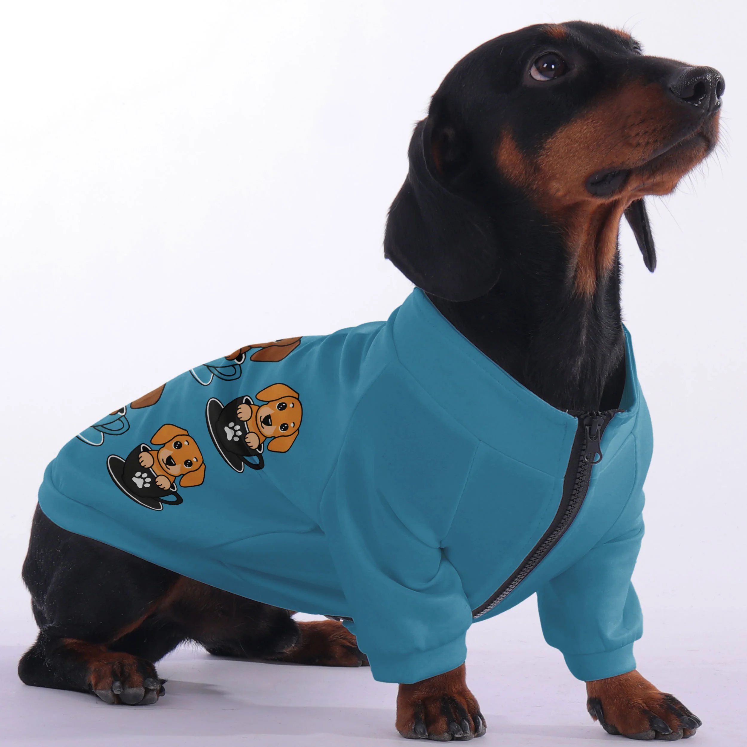 Schnitzel - zip-up hooded sweatshirt for dachshund - Image 2