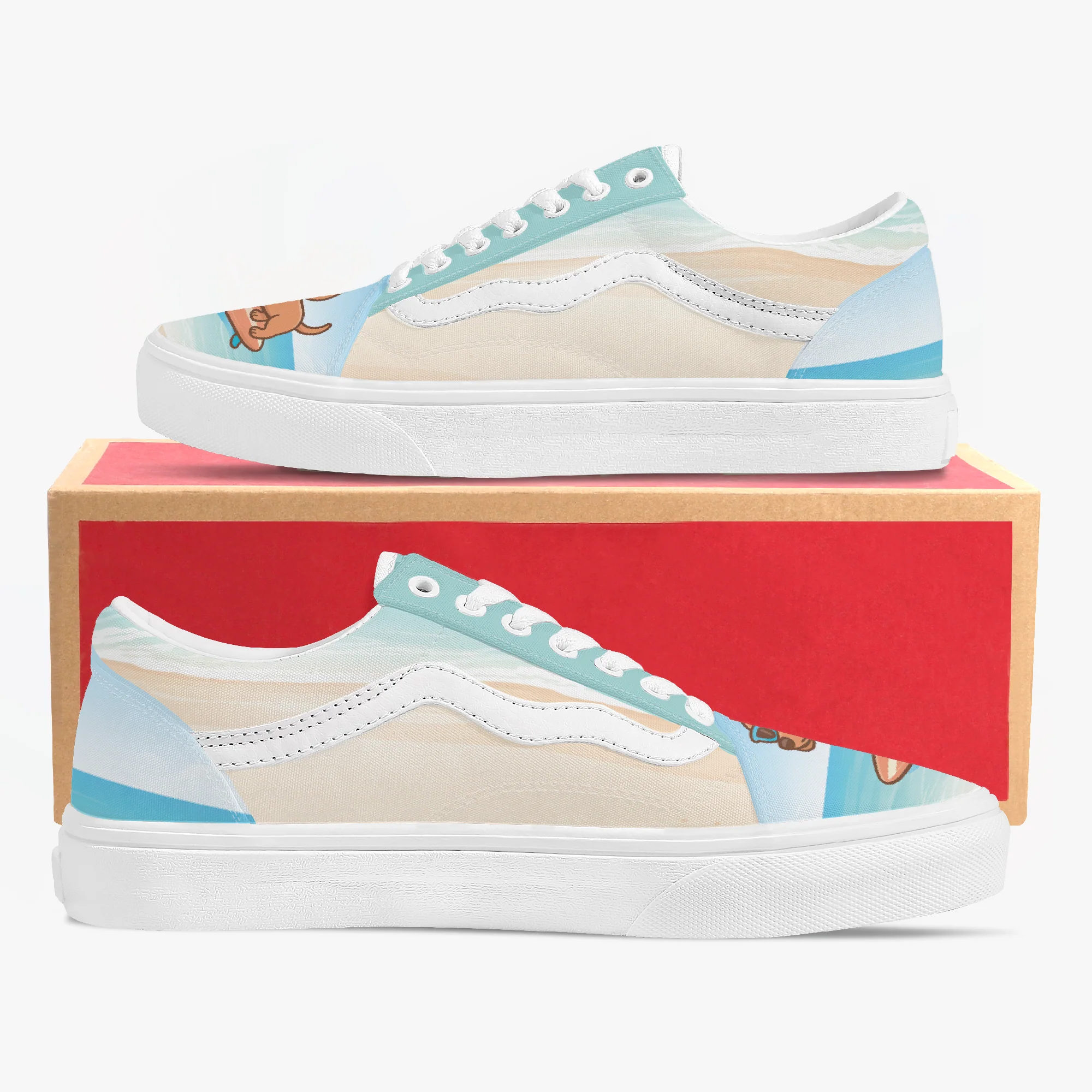 Sushi - Trendy Low-Top Canvas Sneakers - Image 8