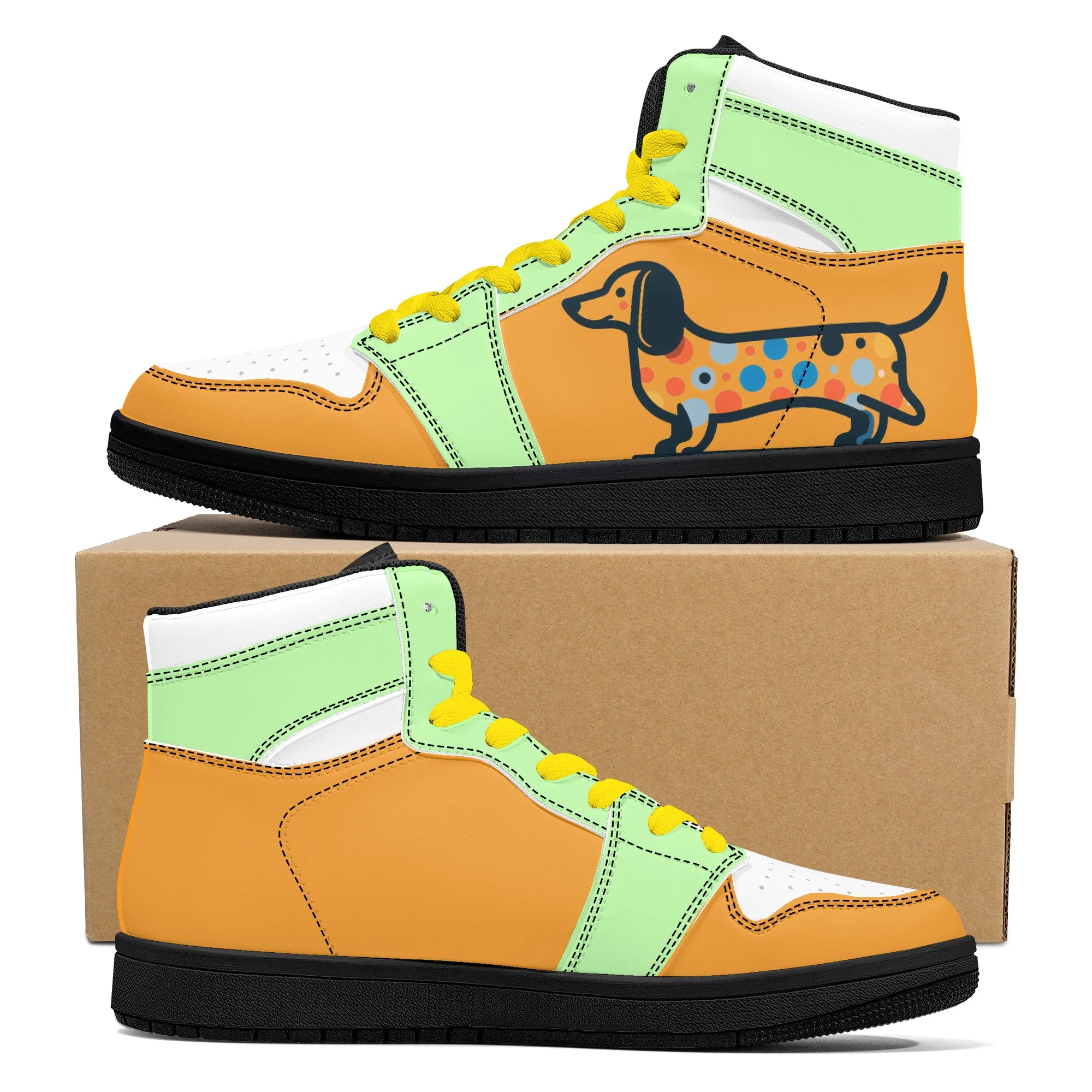 Synth - High Top Leather Sneakers