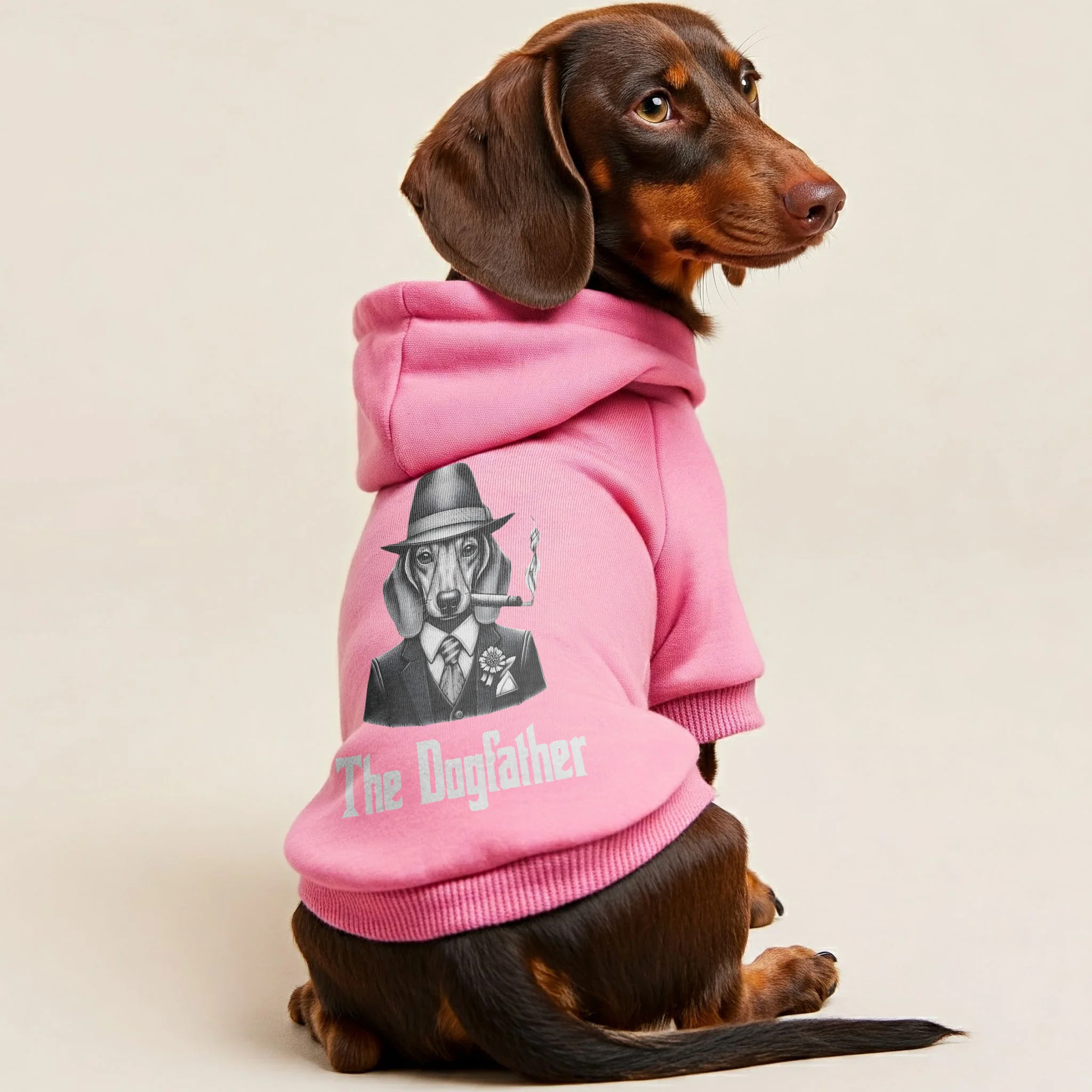 The Dogfather - Personalized Dachshund Hoodies with Funny Quotes – Stylish, Cozy, and Premium 100% Cotton - Image 3